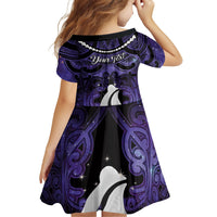 Personalised Maori Matariki Hei Matau Waiporoporo Family Matching Tank Maxi Dress and Hawaiian Shirt Maori Kowhaiwhai Pattern Galaxy LT01 - Polynesian Pride