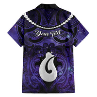 Personalised Maori Matariki Hei Matau Waiporoporo Family Matching Tank Maxi Dress and Hawaiian Shirt Maori Kowhaiwhai Pattern Galaxy LT01 - Polynesian Pride