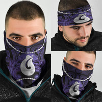 Maori Matariki Hei Matau Waiporoporo Neck Gaiter Maori Kowhaiwhai Pattern Galaxy