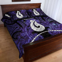 Maori Matariki Hei Matau Waiporoporo Quilt Bed Set Maori Kowhaiwhai Pattern Galaxy LT01 - Polynesian Pride