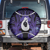 Maori Matariki Hei Matau Waiporoporo Spare Tire Cover Maori Kowhaiwhai Pattern Galaxy