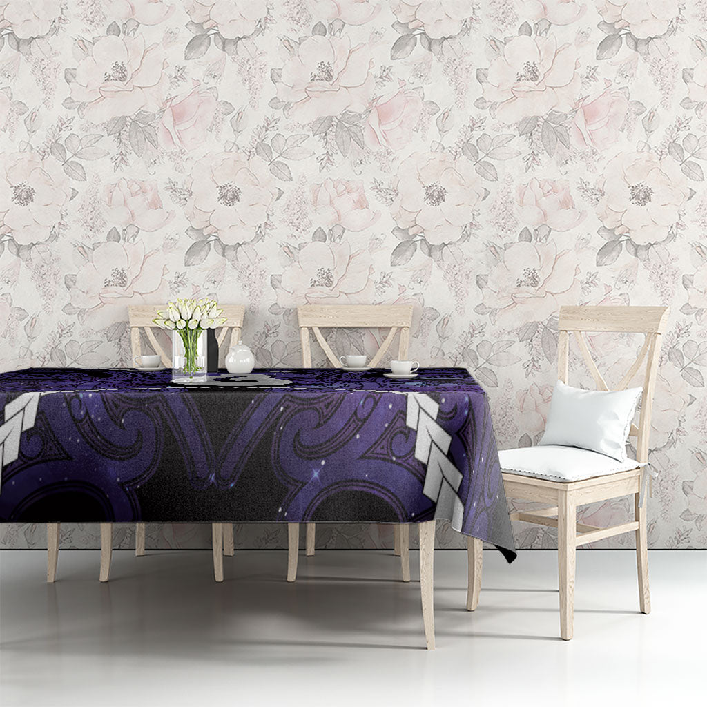 Maori Matariki Hei Matau Waiporoporo Tablecloth Maori Kowhaiwhai Pattern Galaxy