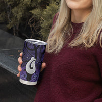 Personalised Maori Matariki Hei Matau Waiporoporo Tumbler Cup Maori Kowhaiwhai Pattern Galaxy