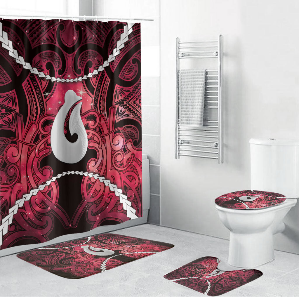 Maori Matariki Hei Matau Whero Bathroom Set Maori Kowhaiwhai Pattern Galaxy