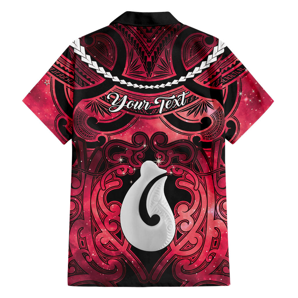 Personalised Maori Matariki Hei Matau Whero Family Matching Off Shoulder Maxi Dress and Hawaiian Shirt Maori Kowhaiwhai Pattern Galaxy
