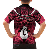 Personalised Maori Matariki Hei Matau Whero Family Matching Summer Maxi Dress and Hawaiian Shirt Maori Kowhaiwhai Pattern Galaxy