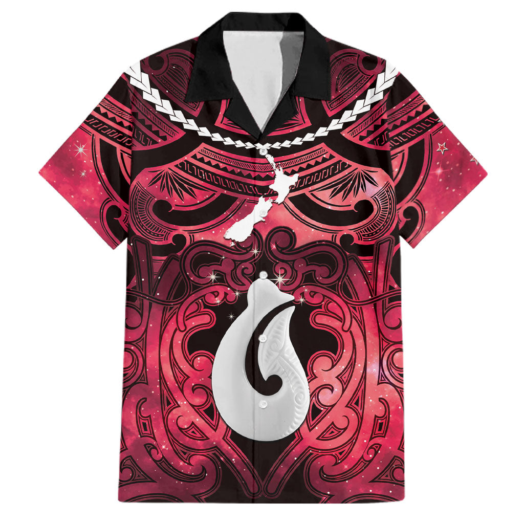 Personalised Maori Matariki Hei Matau Whero Family Matching Tank Maxi Dress and Hawaiian Shirt Maori Kowhaiwhai Pattern Galaxy