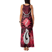 Personalised Maori Matariki Hei Matau Whero Family Matching Tank Maxi Dress and Hawaiian Shirt Maori Kowhaiwhai Pattern Galaxy