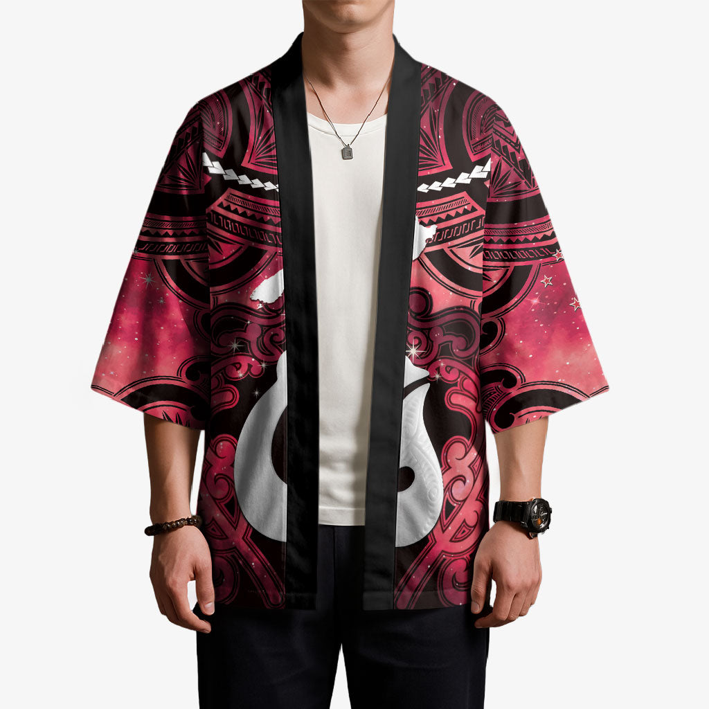 Personalised Maori Matariki Hei Matau Whero Kimono Maori Kowhaiwhai Pattern Galaxy LT01 - Polynesian Pride