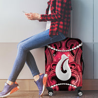 Maori Matariki Hei Matau Whero Luggage Cover Maori Kowhaiwhai Pattern Galaxy