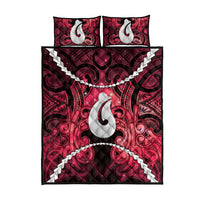 Maori Matariki Hei Matau Whero Quilt Bed Set Maori Kowhaiwhai Pattern Galaxy LT01 - Polynesian Pride