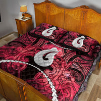 Maori Matariki Hei Matau Whero Quilt Bed Set Maori Kowhaiwhai Pattern Galaxy LT01 - Polynesian Pride