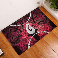 Maori Matariki Hei Matau Whero Rubber Doormat Maori Kowhaiwhai Pattern Galaxy