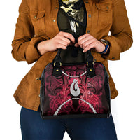 Maori Matariki Hei Matau Whero Shoulder Handbag Maori Kowhaiwhai Pattern Galaxy LT01 - Polynesian Pride