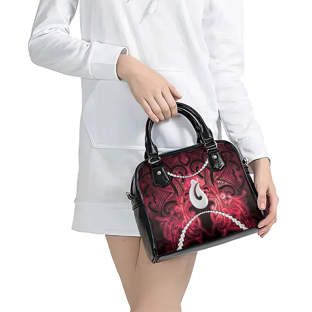 Maori Matariki Hei Matau Whero Shoulder Handbag Maori Kowhaiwhai Pattern Galaxy LT01 - Polynesian Pride