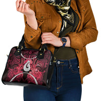Maori Matariki Hei Matau Whero Shoulder Handbag Maori Kowhaiwhai Pattern Galaxy LT01 - Polynesian Pride
