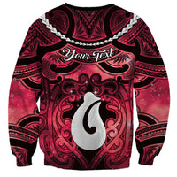 Personalised Maori Matariki Hei Matau Whero Sweatshirt Maori Kowhaiwhai Pattern Galaxy LT01 - Polynesian Pride