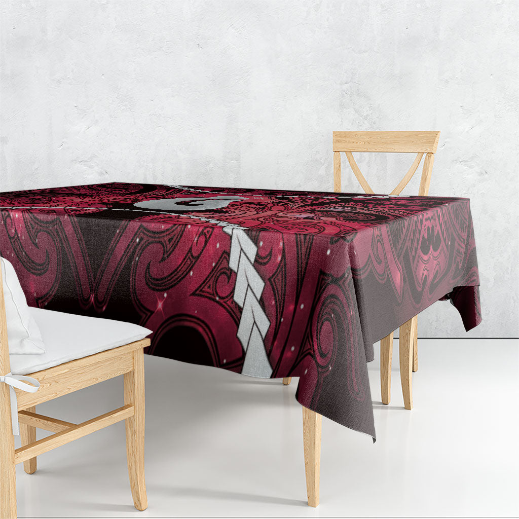 Maori Matariki Hei Matau Whero Tablecloth Maori Kowhaiwhai Pattern Galaxy