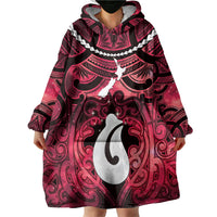 Personalised Maori Matariki Hei Matau Whero Wearable Blanket Hoodie Maori Kowhaiwhai Pattern Galaxy