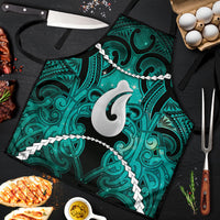 Maori Matariki Hei Matau Turquoise Apron Maori Kowhaiwhai Pattern Galaxy