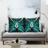 Maori Matariki Hei Matau Turquoise Pillow Cover Maori Kowhaiwhai Pattern Galaxy LT01 - Polynesian Pride