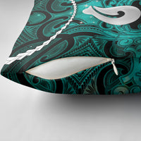 Maori Matariki Hei Matau Turquoise Pillow Cover Maori Kowhaiwhai Pattern Galaxy LT01 - Polynesian Pride