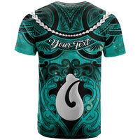 Personalised Maori Matariki Hei Matau Turquoise T Shirt Maori Kowhaiwhai Pattern Galaxy