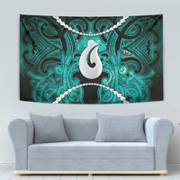 Maori Matariki Hei Matau Turquoise Tapestry Maori Kowhaiwhai Pattern Galaxy
