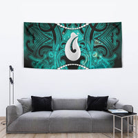 Maori Matariki Hei Matau Turquoise Tapestry Maori Kowhaiwhai Pattern Galaxy