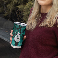 Personalised Maori Matariki Hei Matau Turquoise Tumbler Cup Maori Kowhaiwhai Pattern Galaxy