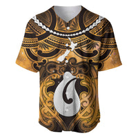 Personalised Maori Matariki Hei Matau Kowhai Baseball Jersey Maori Kowhaiwhai Pattern Galaxy