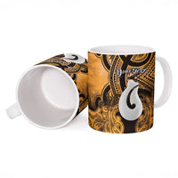 Personalised Maori Matariki Hei Matau Kowhai Ceramic Mug Maori Kowhaiwhai Pattern Galaxy
