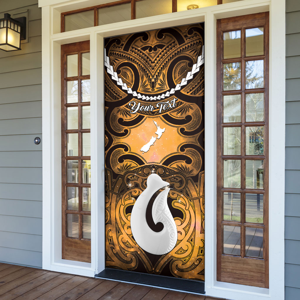 Personalised Maori Matariki Hei Matau Kowhai Door Cover Maori Kowhaiwhai Pattern Galaxy
