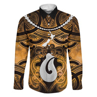 Personalised Maori Matariki Hei Matau Kowhai Family Matching Long Sleeve Bodycon Dress and Hawaiian Shirt Maori Kowhaiwhai Pattern Galaxy