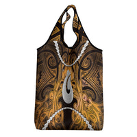 Maori Matariki Hei Matau Kowhai Grocery Bag Maori Kowhaiwhai Pattern Galaxy