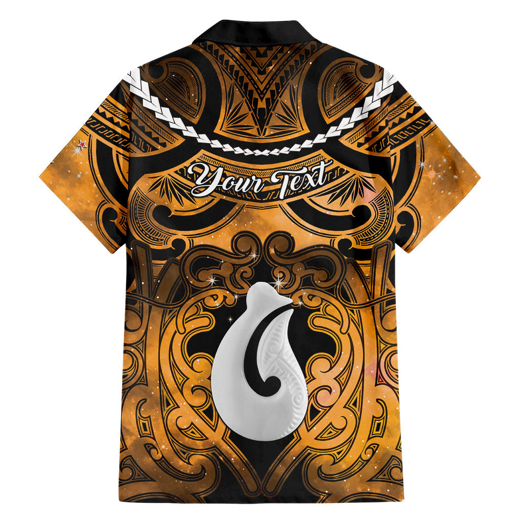 Personalised Maori Matariki Hei Matau Kowhai Hawaiian Shirt Maori Kowhaiwhai Pattern Galaxy LT01 - Polynesian Pride