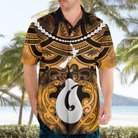 Personalised Maori Matariki Hei Matau Kowhai Hawaiian Shirt Maori Kowhaiwhai Pattern Galaxy LT01 - Polynesian Pride