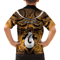 Personalised Maori Matariki Hei Matau Kowhai Kid Hawaiian Shirt Maori Kowhaiwhai Pattern Galaxy LT01 - Polynesian Pride