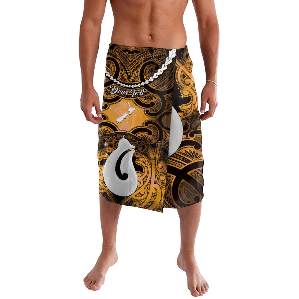 Personalised Maori Matariki Hei Matau Kowhai Lavalava Maori Kowhaiwhai Pattern Galaxy LT01 Yellow - Polynesian Pride