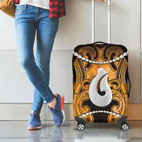 Maori Matariki Hei Matau Kowhai Luggage Cover Maori Kowhaiwhai Pattern Galaxy