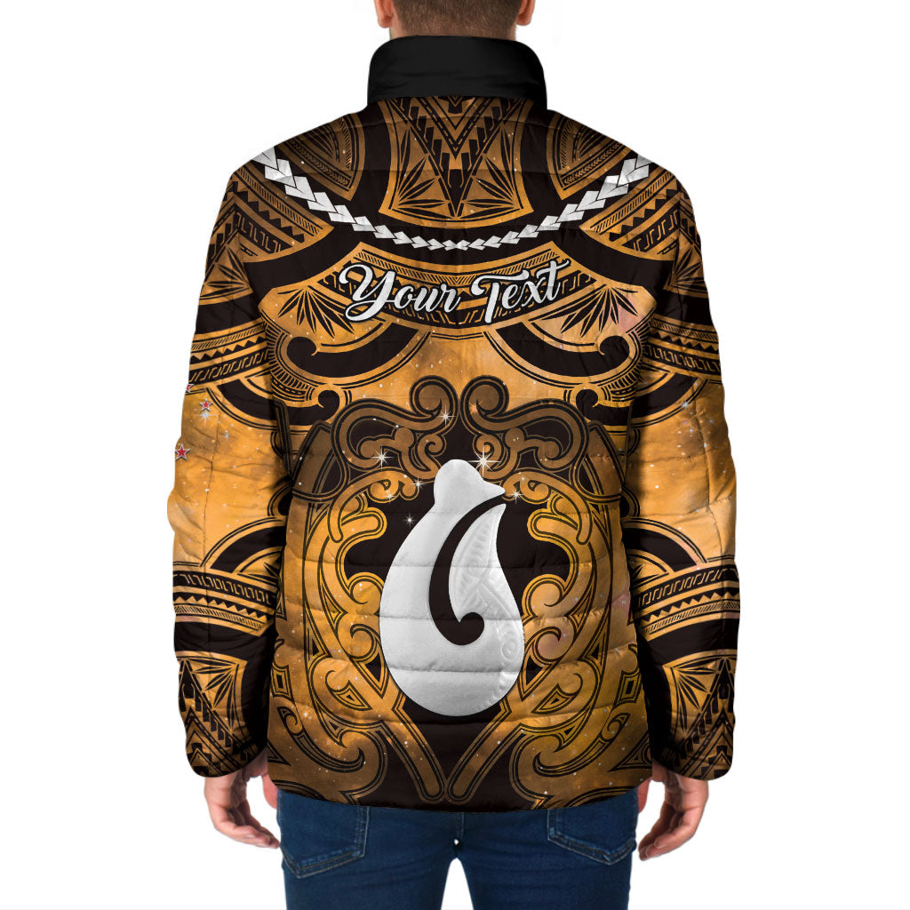 Personalised Maori Matariki Hei Matau Kowhai Padded Jacket Maori Kowhaiwhai Pattern Galaxy LT01 - Polynesian Pride
