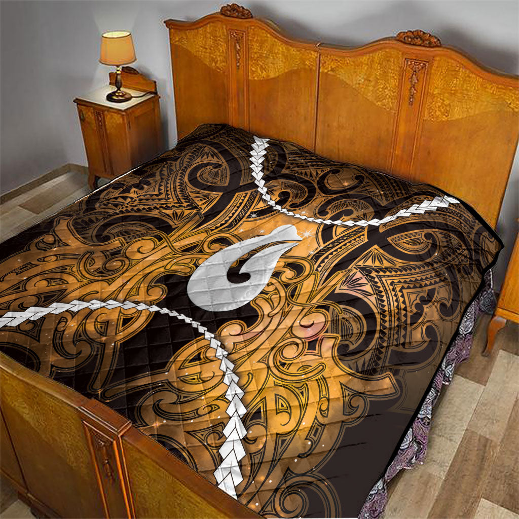 Maori Matariki Hei Matau Kowhai Quilt Maori Kowhaiwhai Pattern Galaxy LT01 - Polynesian Pride