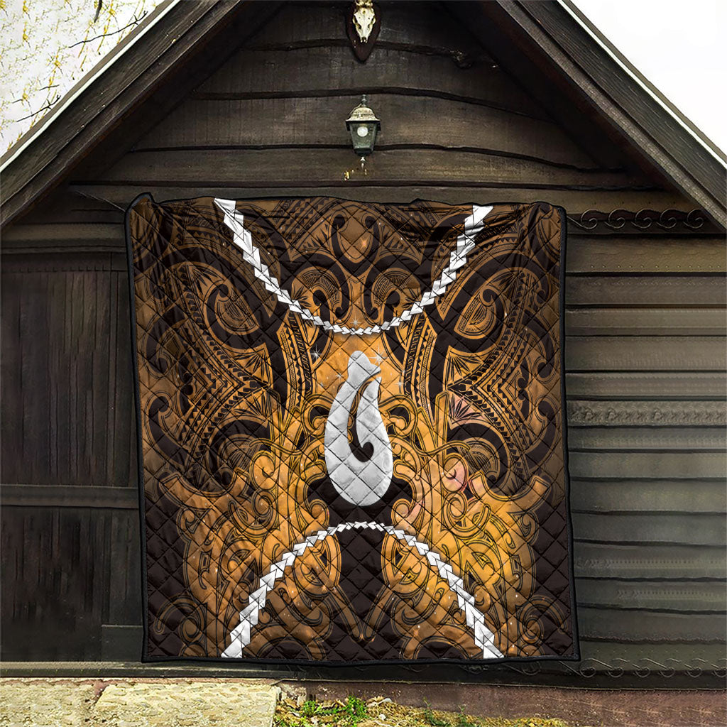 Maori Matariki Hei Matau Kowhai Quilt Maori Kowhaiwhai Pattern Galaxy LT01 - Polynesian Pride