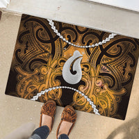 Maori Matariki Hei Matau Kowhai Rubber Doormat Maori Kowhaiwhai Pattern Galaxy LT01 - Polynesian Pride