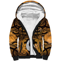 Personalised Maori Matariki Hei Matau Kowhai Sherpa Hoodie Maori Kowhaiwhai Pattern Galaxy