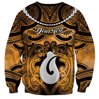 Personalised Maori Matariki Hei Matau Kowhai Sweatshirt Maori Kowhaiwhai Pattern Galaxy LT01 - Polynesian Pride