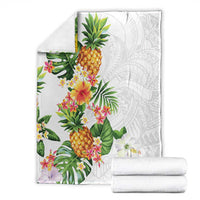 Hawaii Pineapple Tropical Blanket Luminous Hibiscus Plumeria