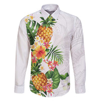 Hawaii Pineapple Tropical Family Matching Mermaid Dress and Hawaiian Shirt Luminous Hibiscus Plumeria