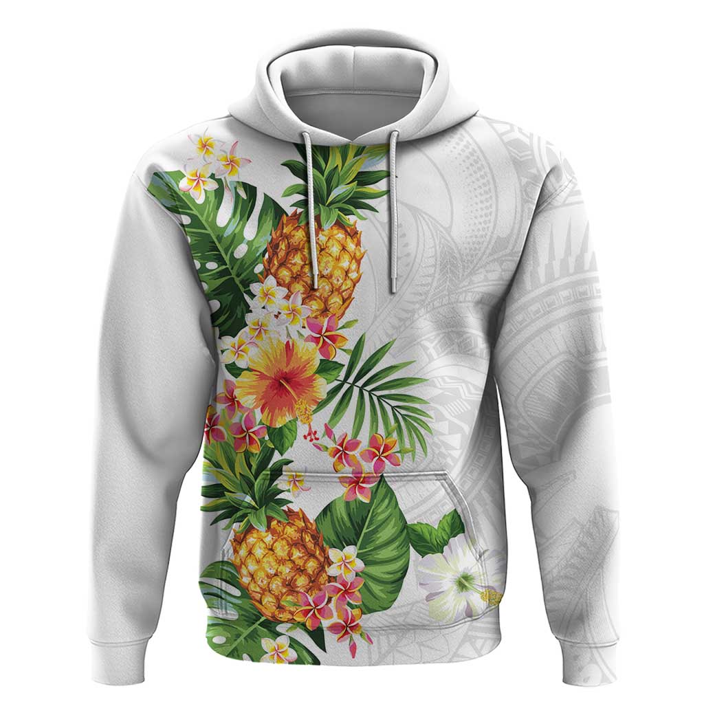 Hawaii Pineapple Tropical Hoodie Luminous Hibiscus Plumeria