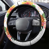 Hawaii Pineapple Tropical Steering Wheel Cover Luminous Hibiscus Plumeria
